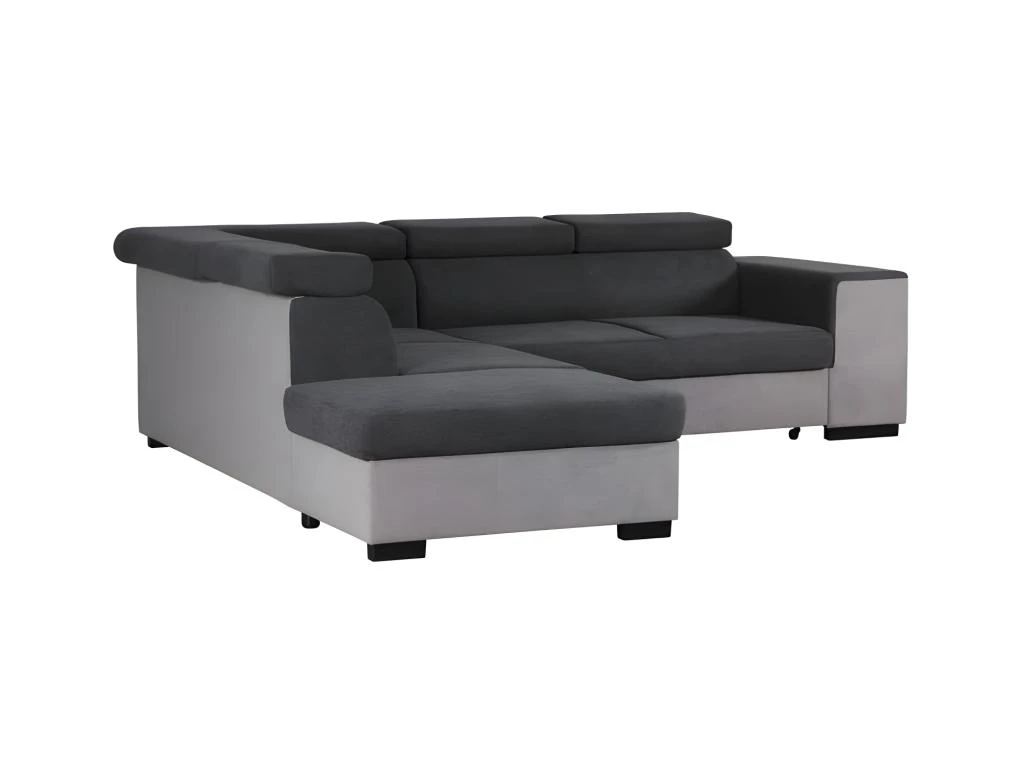 ARMSTRONG Canape Dangle Gauche Convertible + Coffre 5 Places - Tissu Gris Clair Et Gris Fonce -L 271 X P 220 X H 77 Cm 4 ARMSTRONG Canape Dangle Gauche Convertible + Coffre 5 Places - Tissu Gris Clair Et Gris Fonce -L 271 X P 220 X H 77 Cm – Image 4