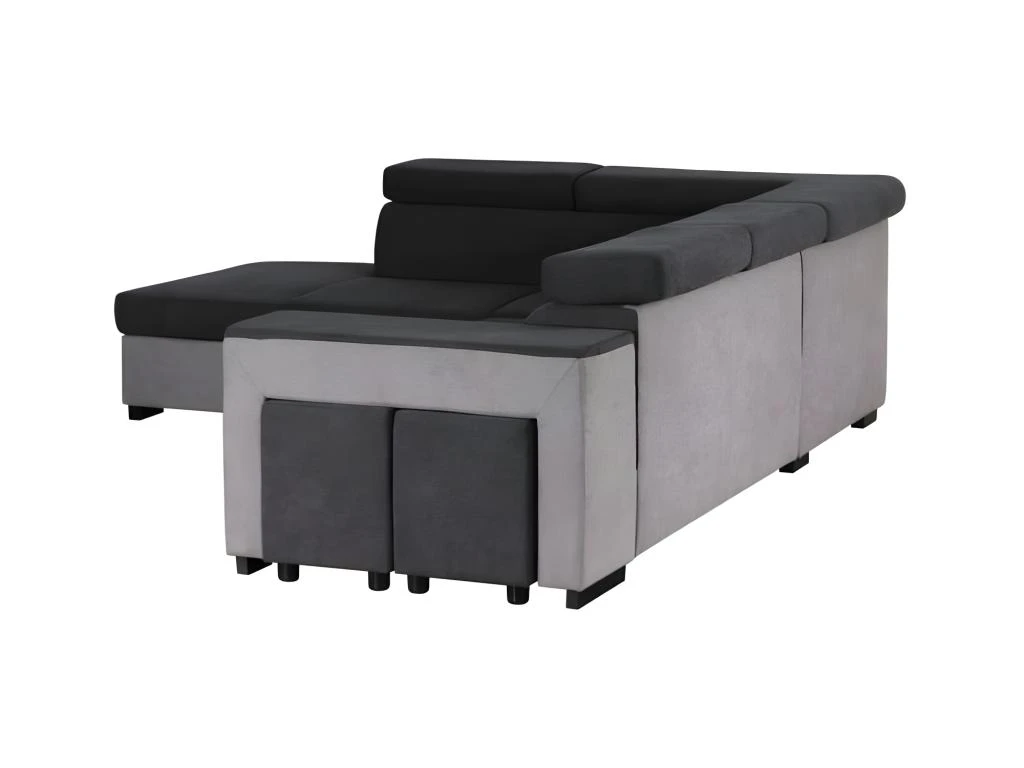 ARMSTRONG Canape Dangle Gauche Convertible + Coffre 5 Places - Tissu Gris Clair Et Gris Fonce -L 271 X P 220 X H 77 Cm 5 ARMSTRONG Canape Dangle Gauche Convertible + Coffre 5 Places - Tissu Gris Clair Et Gris Fonce -L 271 X P 220 X H 77 Cm – Image 5
