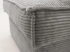 Canapé D'angle Gauche Convertible En Velours Côtelé Gris Foncé Avec Coffre De Rangement GUILLERMO II -Canapé Soldes Boutique canape 12654215