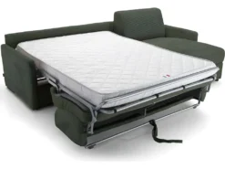 Canapé D'angle Réversible Convertible 3 Places En Velours Côtelé Vert - Ouverture Express - Couchage Quotidien - Sienne -Canapé Soldes Boutique canape 12656199