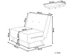 Banquette Convertible 1 Place En Tissu Gris Foncé FARRIS -Canapé Soldes Boutique canape 12662739