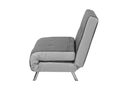 Banquette Convertible 1 Place En Tissu Gris Foncé FARRIS -Canapé Soldes Boutique canape 12662747