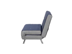 Banquette Convertible 1 Place En Tissu Bleu FARRIS -Canapé Soldes Boutique canape 12662803