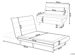 Banquette Convertible 1 Place En Tissu Noir SETTEN -Canapé Soldes Boutique canape 12665461