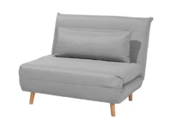 Banquette Convertible 1 Place En Tissu Gris Clair SETTEN -Canapé Soldes Boutique canape 12665483