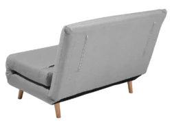 Banquette Convertible 1 Place En Tissu Gris Clair SETTEN -Canapé Soldes Boutique canape 12665491