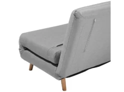 Banquette Convertible 1 Place En Tissu Gris Clair SETTEN -Canapé Soldes Boutique canape 12665495