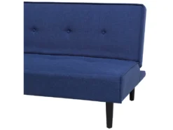 Canapé Convertible 3 Places En Tissu Bleu Marine VISBY -Canapé Soldes Boutique canape 12692575