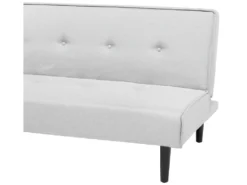 Canapé Convertible 3 Places En Tissu Gris Clair VISBY -Canapé Soldes Boutique canape 12692595