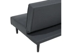 Canapé Convertible 3 Places En Tissu Gris Foncé VISBY -Canapé Soldes Boutique canape 12692617