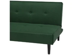 Canapé Convertible 3 Places En Tissu Vert Foncé VISBY -Canapé Soldes Boutique canape 12692633