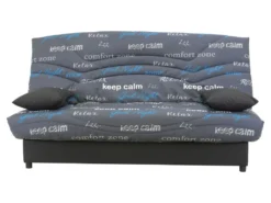 Canapé Convertible Clic-clac En Tissu Avec Coffre De Rangement Imprimé Good Night SALOON -Canapé Soldes Boutique canape 12697321