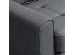 Canapé Convertible 2 Places Design Contemporain Assise Dossier Capitonnés Polyester Aspect Lin Gris 9 Canapé Convertible 2 Places Design Contemporain Assise Dossier Capitonnés Polyester Aspect Lin Gris -Canapé Soldes Boutique canape 12865197