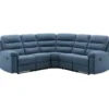 Canape Dangle Avec 2 Places Relax Manuels - Tissu Bleu - L 230 X P 55 X H 100 Cm - AUGUST