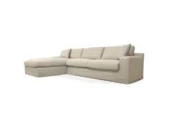 Hexagone - Canapé D'angle Fixe Gauche - Tissu Mastic - L 306 X P 190 X H 82 Cm - Street -Canapé Soldes Boutique canape 12873725