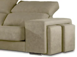 Canapé D'angle Gauche Relax En Tissu Beige Avec Têtières FERNANDO -Canapé Soldes Boutique canape 12963577