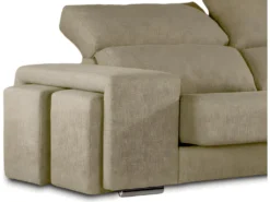 Canapé D'angle Droit Relax En Tissu Beige Avec Têtières FERNANDO -Canapé Soldes Boutique canape 12963579