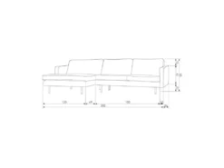 RODEO - Canapé D'angle Gauche 4 Places En Eco Cuir Marron -Canapé Soldes Boutique canape 12964551