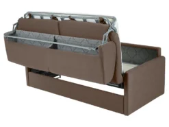 Canapé 4 Places Convertible Express En Tissu CALIFE - Marron - Couchage 160 Cm - Matelas 18 Cm -Canapé Soldes Boutique canape 13016941