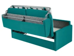 Canapé 4 Places Convertible Express En Tissu CALIFE - Turquoise - Couchage 160 Cm - Matelas 18 Cm -Canapé Soldes Boutique canape 13016971