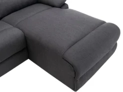 Canapé D'angle Relax électrique En Tissu LUNANO - Anthracite - Angle Droit -Canapé Soldes Boutique canape 13080935