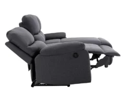 Canapé D'angle Relax électrique En Tissu LUNANO - Anthracite - Angle Droit -Canapé Soldes Boutique canape 13080947