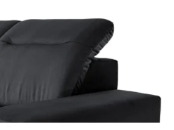 Canapé D'angle Gauche Convertible En Velours Gris Anthracite SANTANA -Canapé Soldes Boutique canape 13081317