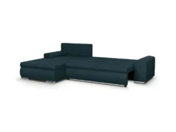 Canape Dangle Convertible Reversible + Coffre De Rangement - Tissu Bleu - L 289 X P 94/188 X H 88 Cm - INDIAN -Canapé Soldes Boutique canape 13145437