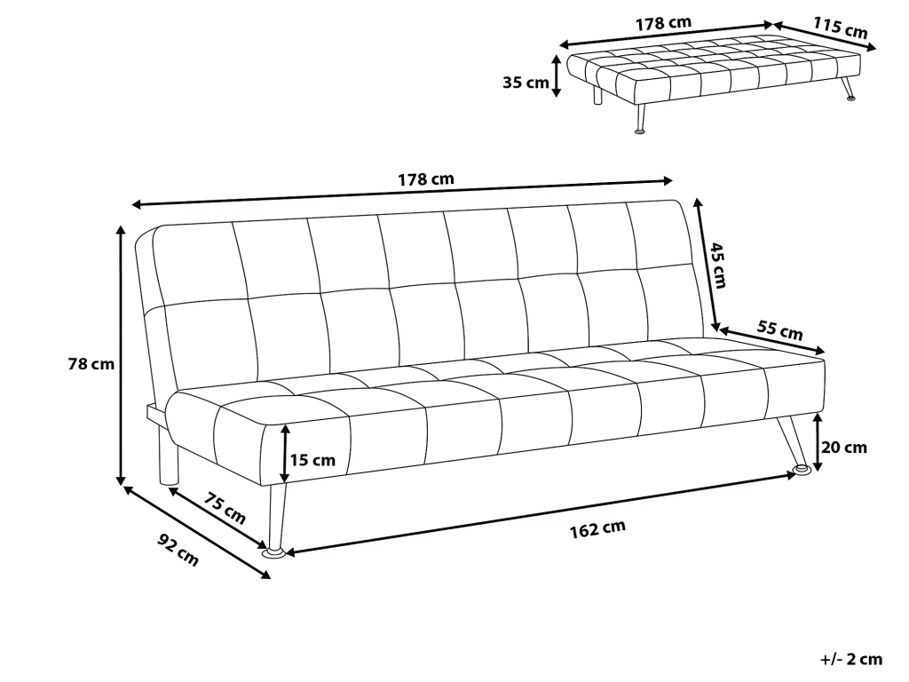 Canapé Convertible 3 Places En Velours Gris Et Rouge OLSKER 3 Canapé Convertible 3 Places En Velours Gris Et Rouge OLSKER – Image 3