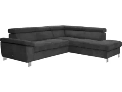 Canapé D'angle En Tissu Velours Luxe 5 Places LUGO Gris Foncé, Angle Droit 8 Canapé D'angle En Tissu Velours Luxe 5 Places LUGO Gris Foncé, Angle Droit -Canapé Soldes Boutique canape 13175863