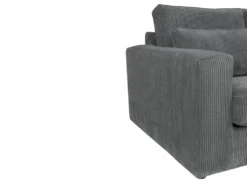 Grand Canapé D'angle Droit En Velours Côtelé Gris MONDOVI -Canapé Soldes Boutique canape 13178419