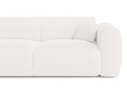 Grand Canapé D'angle Gauche En Tissu Bouclette Blanc POGNI -Canapé Soldes Boutique canape 13181597