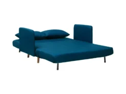 Belushi - Canapé Convertible 2 Places En Tissu (L120cm) - Couleur - Bleu -Canapé Soldes Boutique canape 13282767