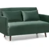 Belushi - Canapé Convertible 2 Places En Velours (L120cm) - Couleur - Vert Forêt