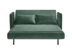 Belushi - Canapé Convertible 2 Places En Velours (L120cm) - Couleur - Vert Forêt -Canapé Soldes Boutique canape 13283083