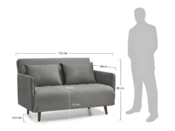 Belushi - Canapé Convertible 2 Places En Velours (L120cm) - Couleur - Vert Forêt -Canapé Soldes Boutique canape 13283095