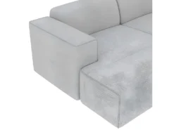 Canapé D'angle Gauche 3 Places Aska En Tissu Gris Clair Chiné -Canapé Soldes Boutique canape 13286689