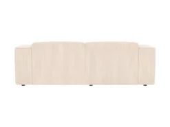 Canapé D'angle Droit 3 Places Aska En Velours Côtelé Beige -Canapé Soldes Boutique canape 13286707