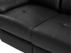 Canapé 2 Places Relax En Cuir Noir VINETA -Canapé Soldes Boutique canape 13484681