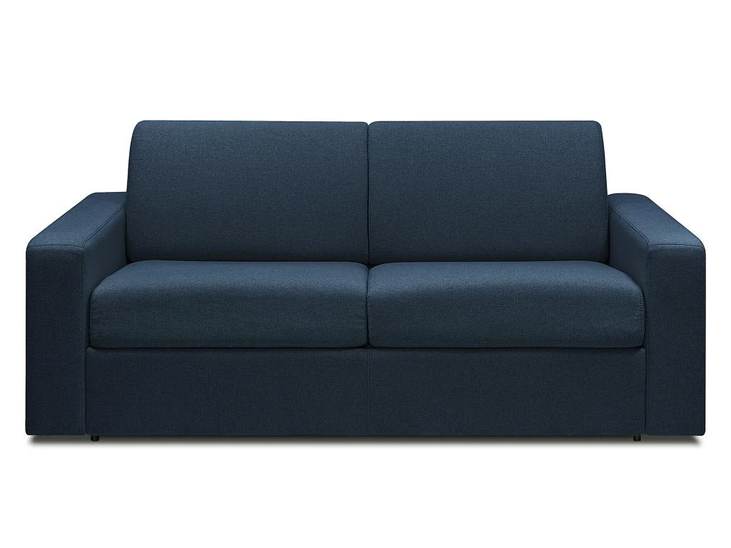 Canapé 3 Places Convertible Express En Tissu Bleu Nuit COGLIO 1 Canapé 3 Places Convertible Express En Tissu Bleu Nuit COGLIO