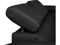 Canapé D'angle Convertible En Cuir Italien De Luxe 5 Places ASTORIA, Noir, Angle Droit -Canapé Soldes Boutique canape 13581011