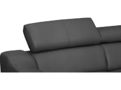 Canapé D'angle Convertible En Cuir Italien De Luxe 5 Places ASTORIA, Gris Foncé, Angle Droit -Canapé Soldes Boutique canape 13581039