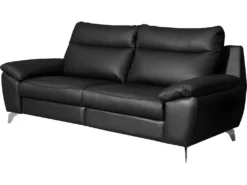 Canapé 2 Places Avec 2 Relax électriques En 100% Tout Cuir épais De Luxe Italien, PERINI, Noir -Canapé Soldes Boutique canape 13581121