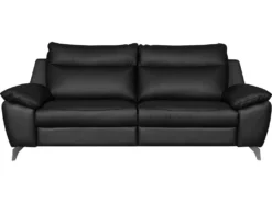 Canapé 2 Places Avec 2 Relax électriques En 100% Tout Cuir épais De Luxe Italien, PERINI, Noir -Canapé Soldes Boutique canape 13581125