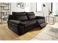 Canapé 2 Places Avec 2 Relax électriques En 100% Tout Cuir épais De Luxe Italien, PERINI, Chocolat