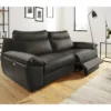 Canapé 2 Places Avec 2 Relax électriques En 100% Tout Cuir épais De Luxe Italien, PERINI, Anthracite
