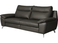 Canapé 2 Places Avec 2 Relax électriques En 100% Tout Cuir épais De Luxe Italien, PERINI, Anthracite -Canapé Soldes Boutique canape 13581153