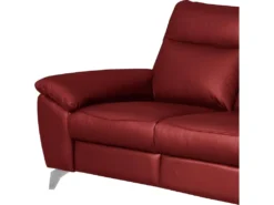 Canapé 2 Places Avec 2 Relax électriques En 100% Tout Cuir épais De Luxe Italien, PERINI, Rouge Foncé -Canapé Soldes Boutique canape 13581199