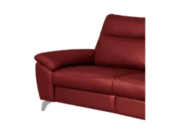 Canapé 3 Places Avec 2 Relax électriques En 100% Tout Cuir épais De Luxe Italien, PERINI, Rouge Foncé -Canapé Soldes Boutique canape 13581219