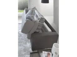 Canapé Dabagn, Grand Canapé 2 Places, 100% Made In Italy, Canapé De Salon à Ouverture Pivotante, En Tissu Matelassé, Avec Accoudoirs Standards, Cm 200x95h90, Gris Et Anthracite -Canapé Soldes Boutique canape 13592459